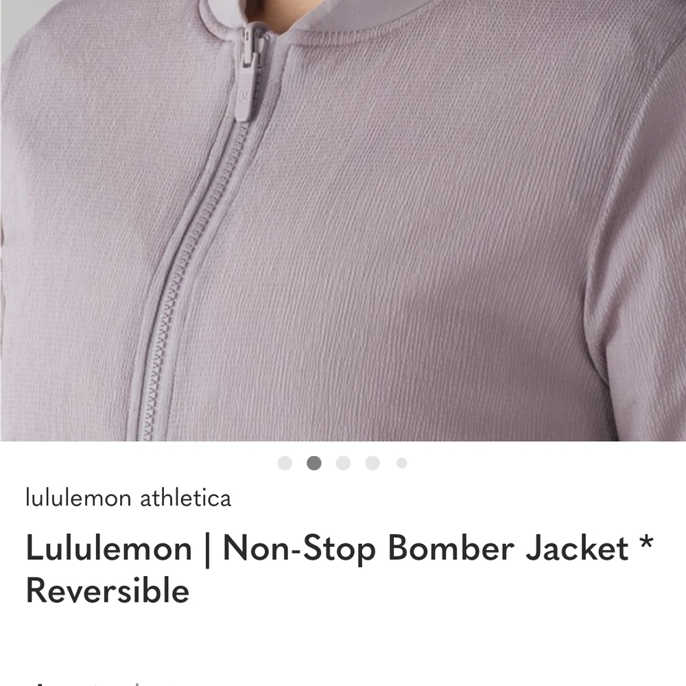 lululemon athletica Women's Lavender Bomber Jacket